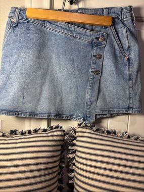 Celebrity Pink Light Blue Denim Mini Skirt
